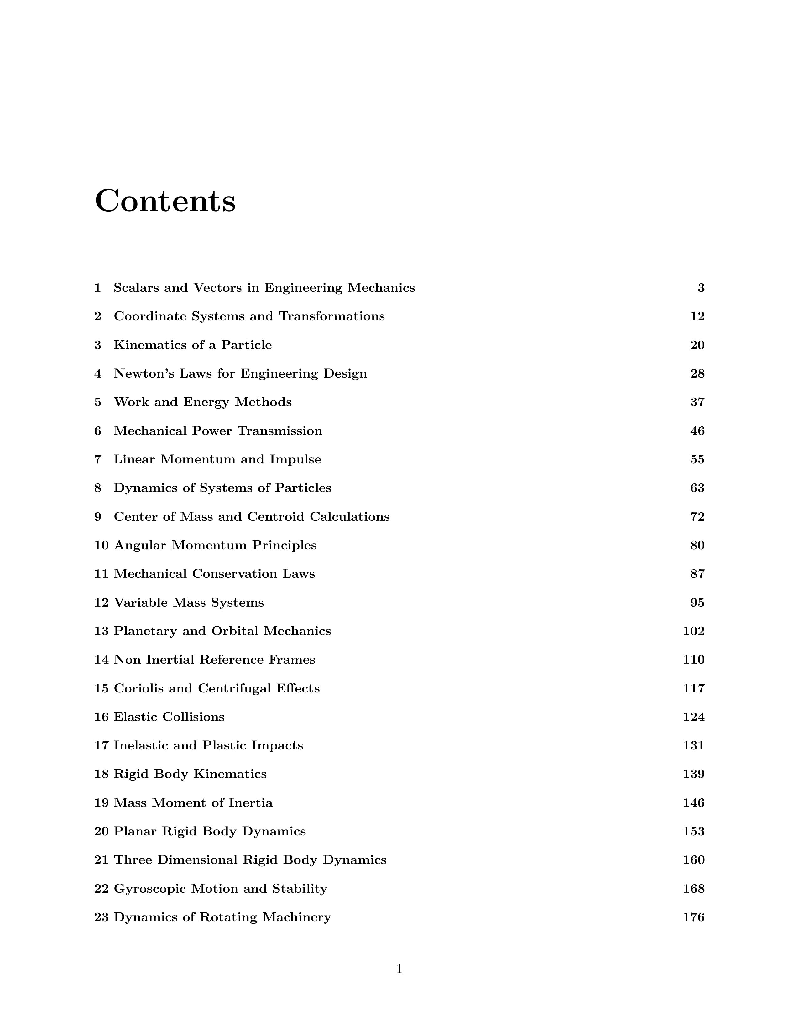 Mechanical Engineering Crash Course - Classical Mechanics and Hamiltonian Formulations